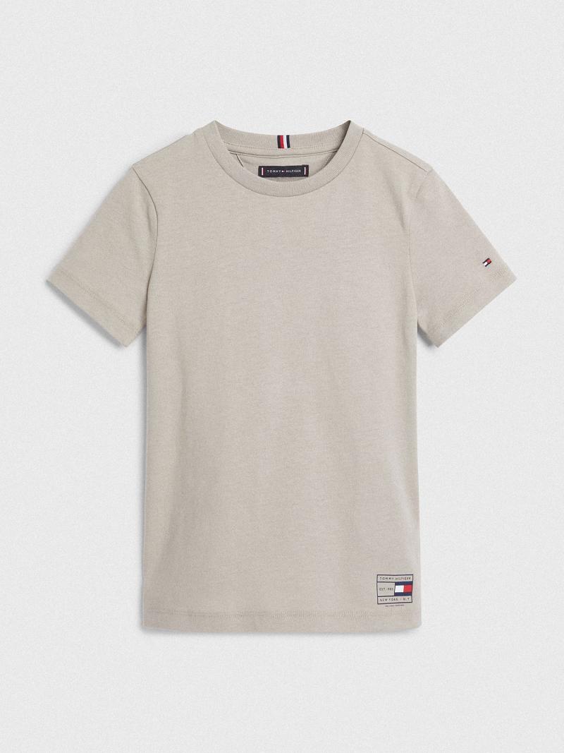 Fiú Tommy Hilfiger Natural Dye Póló Szürke | HU 2282SGL